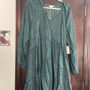 Terra and Sky Cheetah Print Dress